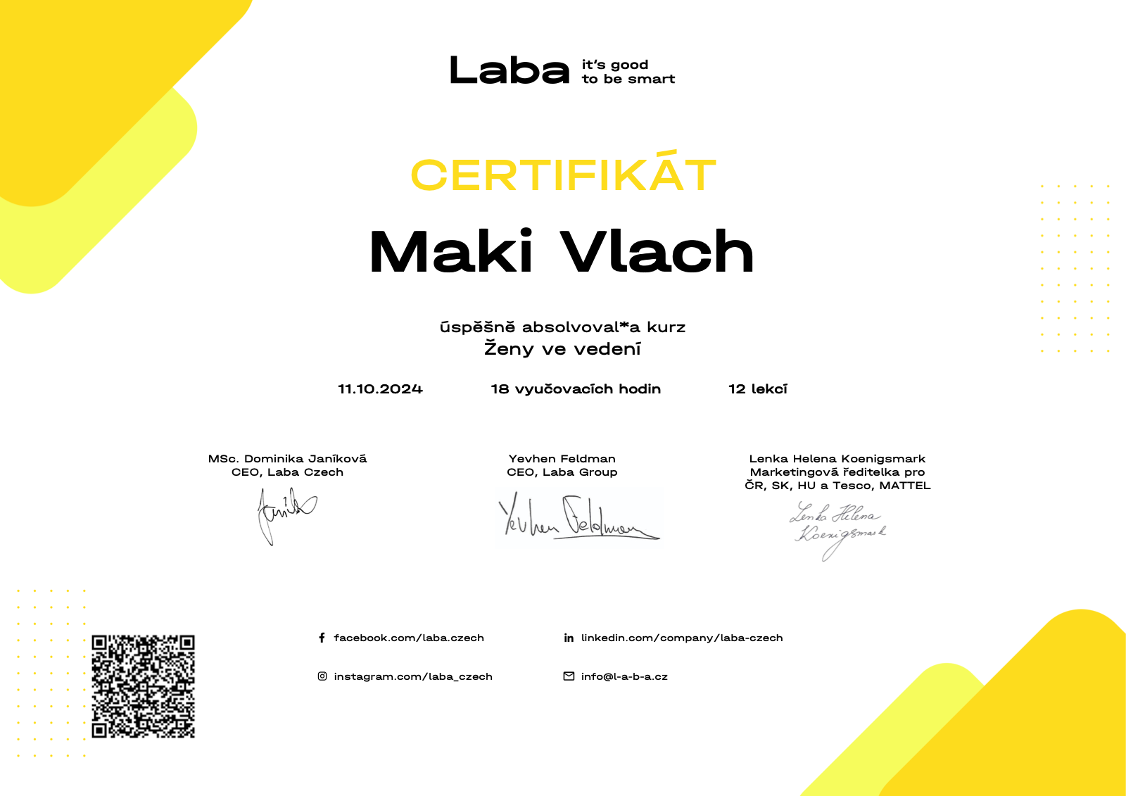 Women in Leadership (Ženy ve vedení) — LABA